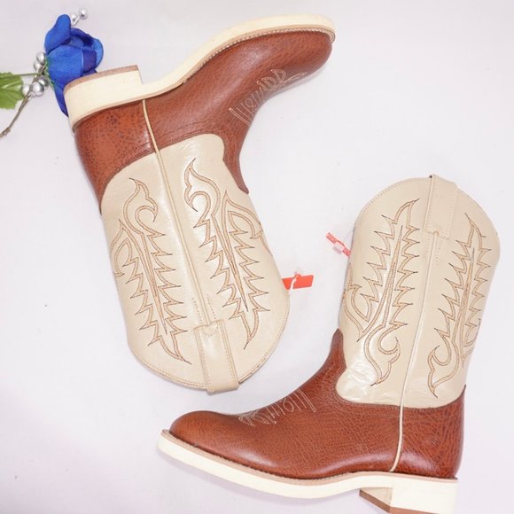 Tony Lama Other - Tony Lama Western Style Cowboy Boots, Brown/Beige